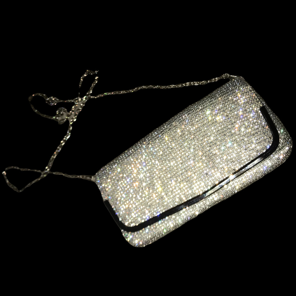 LULU TOWNSEND RHINESTONE CROSSBODY BAG